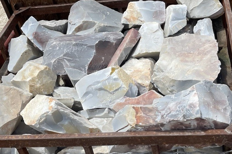 15+ lbs Of High Grade Heat Treated Novaculite (large Spalls) FREE SHIPPING