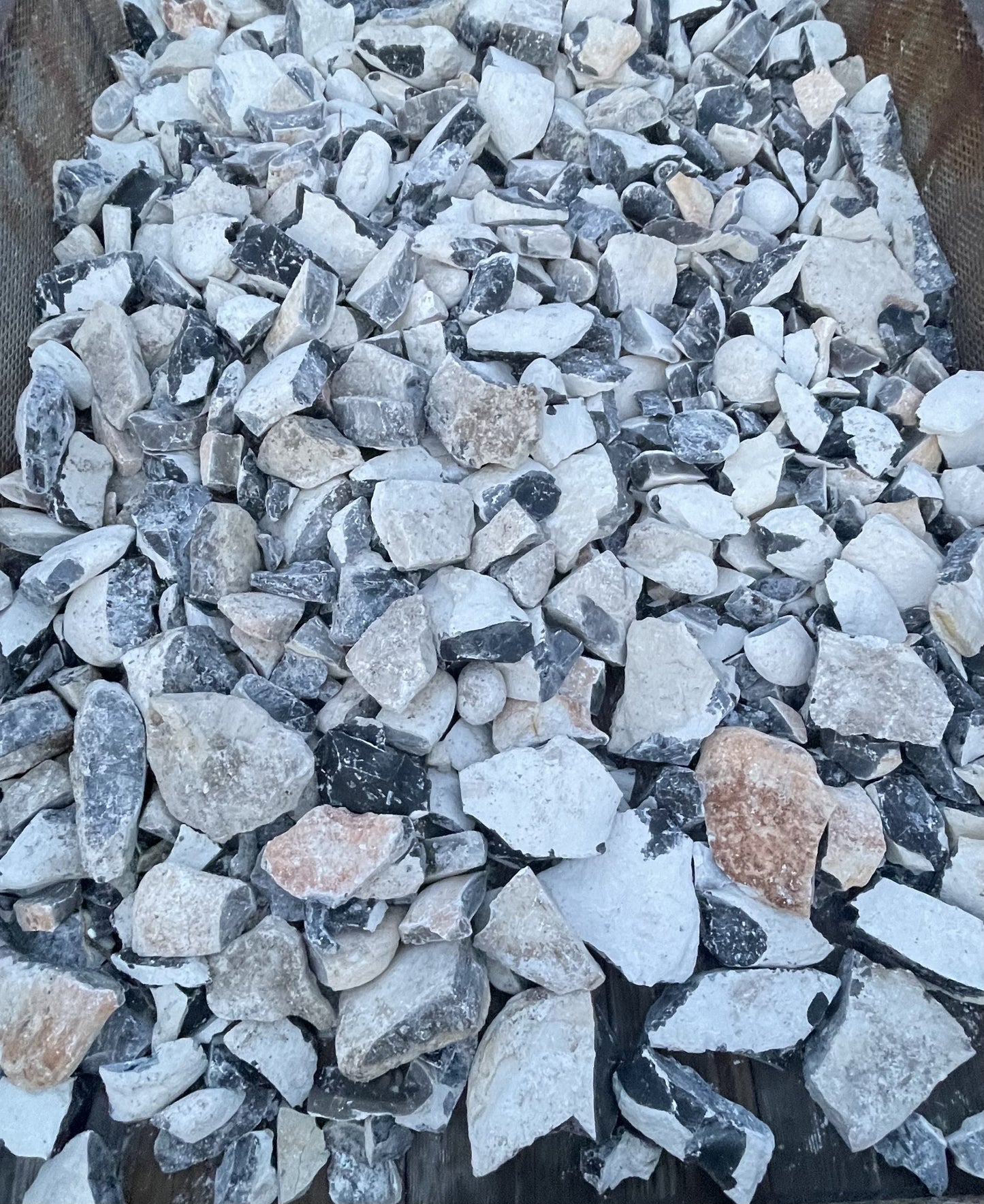 15 Pounds Of High Quality Blue/Black Georgetown Flint Whole Rock (Free shipping)