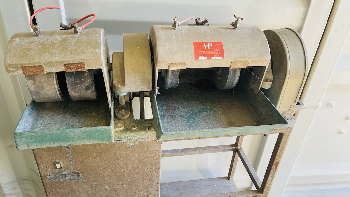 Vintage highland park lapidary Grinder Rock Polisher Machine Model8EDCF W/ Motor