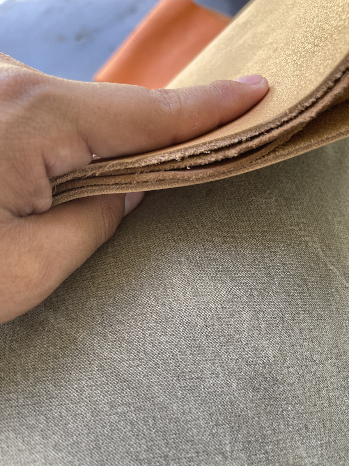 Large Soft Leather Leg Pad Flint Knapping Free Ship